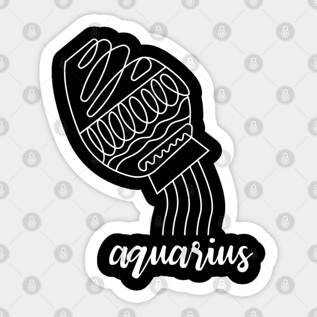 Aquarius Astrological Sign Sticker by jutulen